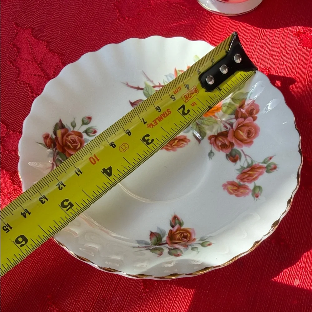 Vintage  Royal Albert Centennial Rose bone china teacup and saucer set.
